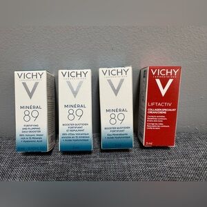 Vichy Mineral 89 Fortifying Daily Booster and Collagen cream - Travel size 3 ml